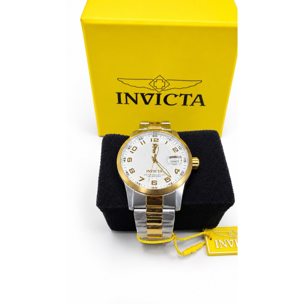 Invicta Specialty 15260 Mens Two Tone White Dial Stainless Steel Watch